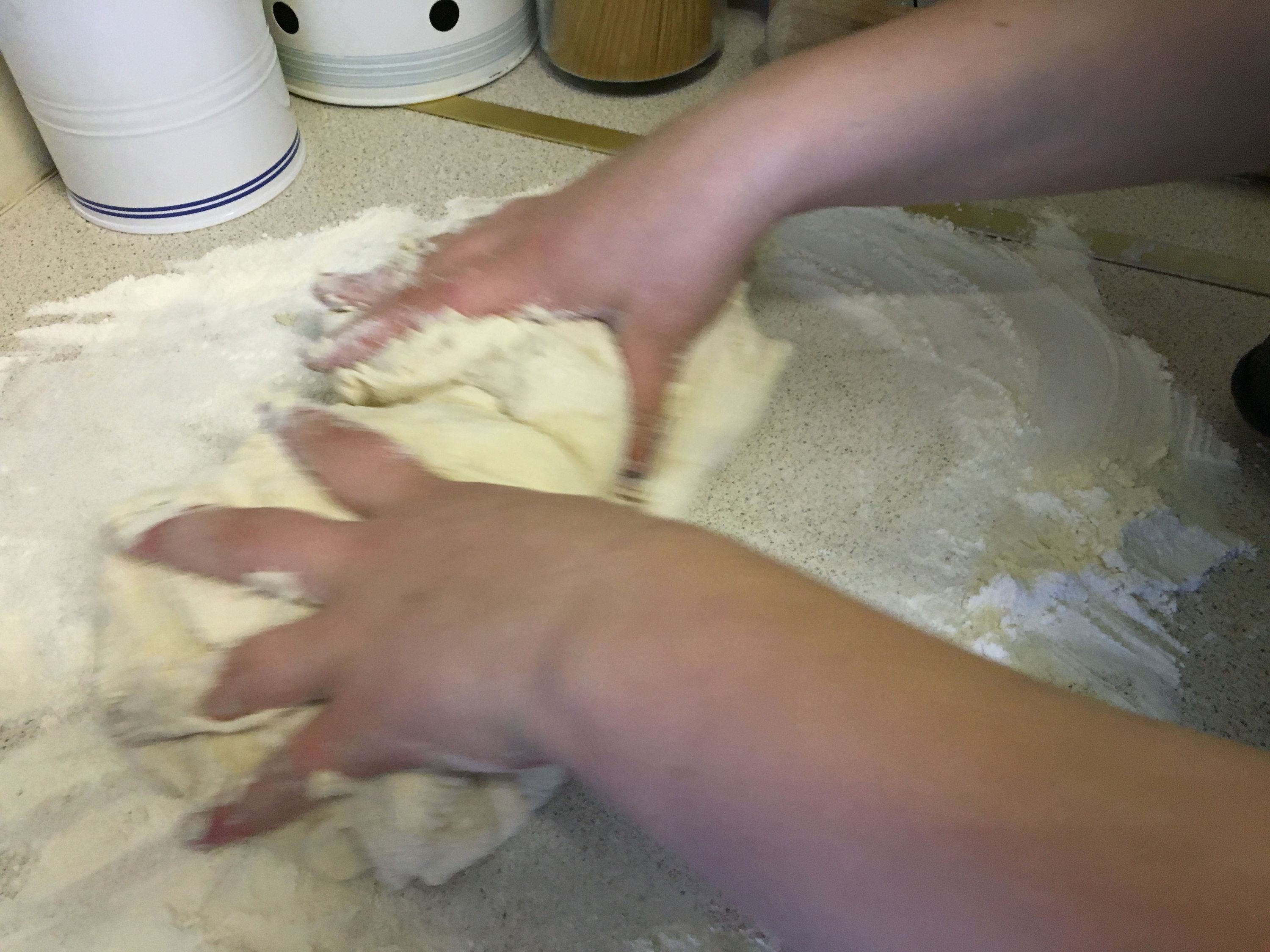 Kneading Pizza Dough